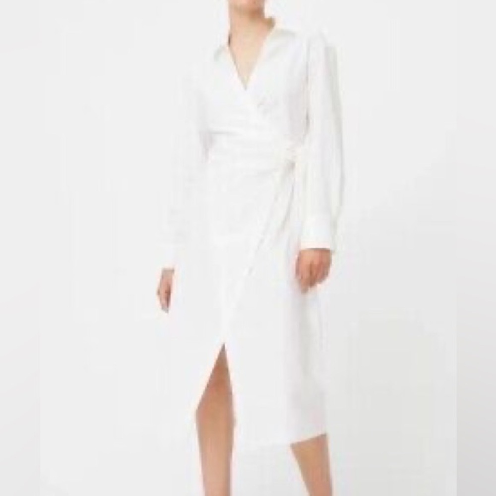 {{h&m}} Linen Midi Wrap Shirt Dress